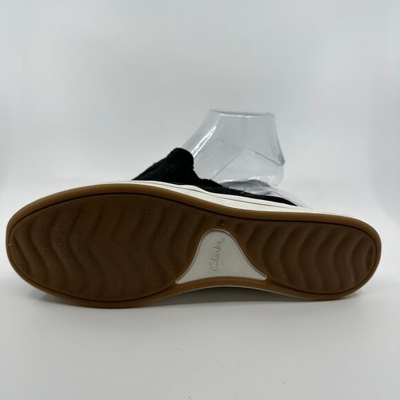 Clarks Shoes Womens 9 Black Floral Slip On Flat Mule Cloud Steppers Flat Casual - Picture 1 of 7